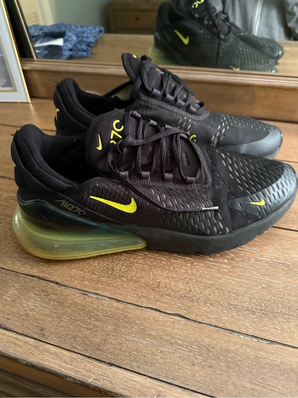 Nike Men’s Air Max 270 Black with Volt Accents